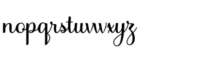 Bulgati Script Font LOWERCASE