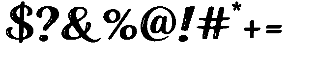 Buliga Script Font OTHER CHARS