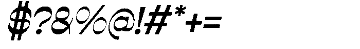 Bulkside Italic Font OTHER CHARS