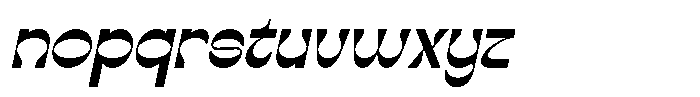 Bulkside Italic Font LOWERCASE