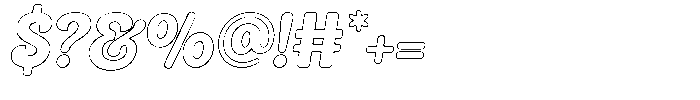 Bulky Bold Outline Font OTHER CHARS