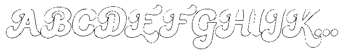 Bulky Bold Outline Font UPPERCASE