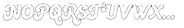 Bulky Bold Outline Font UPPERCASE