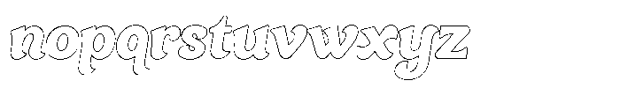 Bulky Bold Outline Font LOWERCASE
