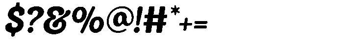 Bulky Bold Font OTHER CHARS