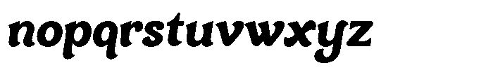 Bulky Bold Font LOWERCASE