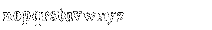 Bull Circus Outline Regular Font LOWERCASE