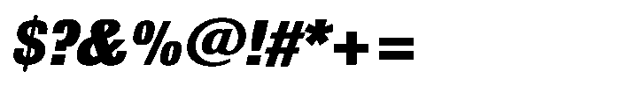 Bulldog Pro Italic Black Font OTHER CHARS