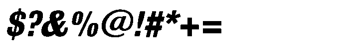 Bulldog Pro Italic Bold Font OTHER CHARS