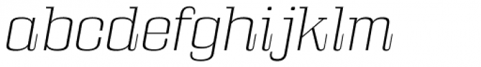 Bullpen ExtraLight Italic Font LOWERCASE