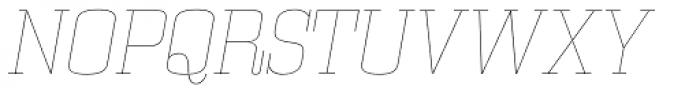 Bullpen UltraLight Italic Font UPPERCASE