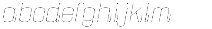 Bullpen UltraLight Italic Font LOWERCASE