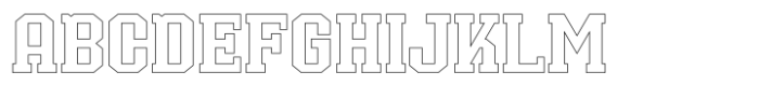 Bullsy College Outline Font UPPERCASE