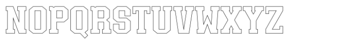 Bullsy College Outline Font UPPERCASE