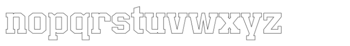 Bullsy College Outline Font LOWERCASE