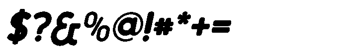 Bumora Round Black Italic Font OTHER CHARS