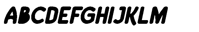 Bumora Round Black Italic Font UPPERCASE