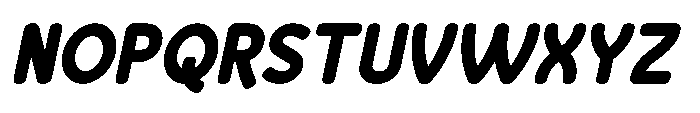 Bumora Round Black Italic Font UPPERCASE
