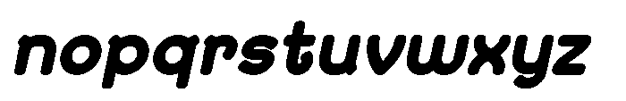 Bumora Round Black Italic Font LOWERCASE