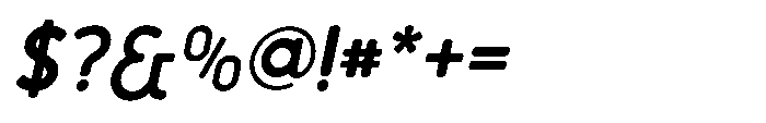 Bumora Round Bold Italic Font OTHER CHARS