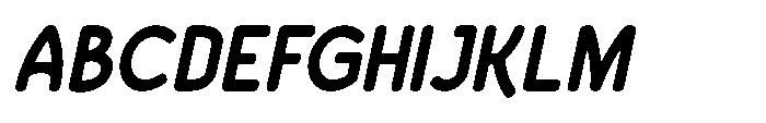 Bumora Round Bold Italic Font UPPERCASE