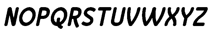 Bumora Round Bold Italic Font UPPERCASE