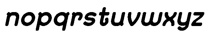 Bumora Round Bold Italic Font LOWERCASE