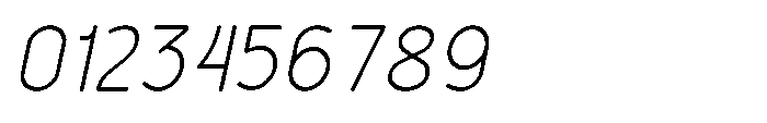 Bumora Round Extra Light Italic Font OTHER CHARS