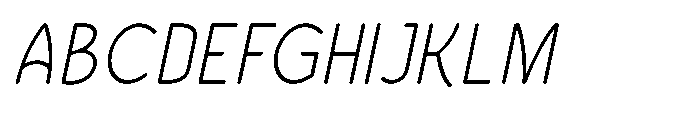 Bumora Round Extra Light Italic Font UPPERCASE