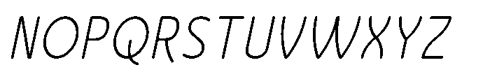 Bumora Round Extra Light Italic Font UPPERCASE
