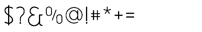 Bumora Round Extra Light Font OTHER CHARS