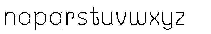 Bumora Round Extra Light Font LOWERCASE