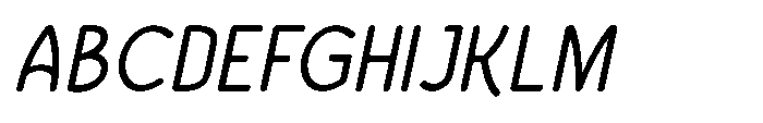 Bumora Round Italic Font UPPERCASE