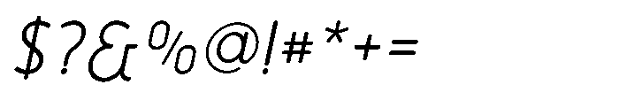 Bumora Round Light Italic Font OTHER CHARS
