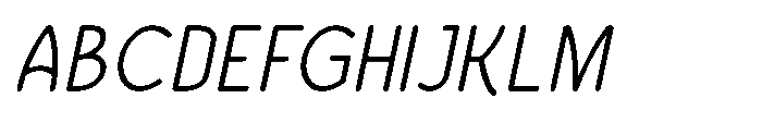 Bumora Round Light Italic Font UPPERCASE