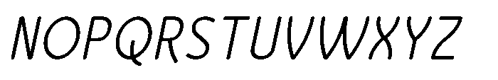 Bumora Round Light Italic Font UPPERCASE