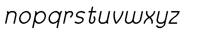 Bumora Round Light Italic Font LOWERCASE