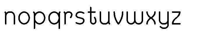 Bumora Round Light Font LOWERCASE