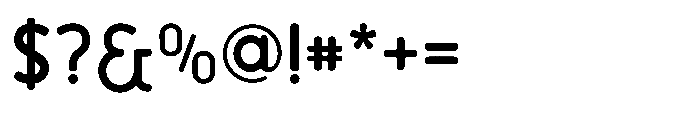 Bumora Round Semi Bold Font OTHER CHARS