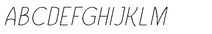 Bumora Round Thin Italic Font UPPERCASE