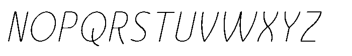Bumora Round Thin Italic Font UPPERCASE