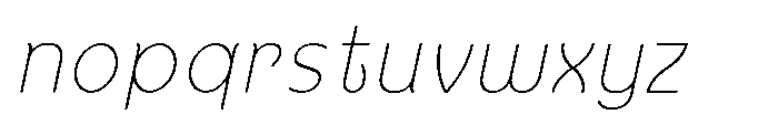 Bumora Round Thin Italic Font LOWERCASE