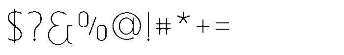 Bumora Round Thin Font OTHER CHARS