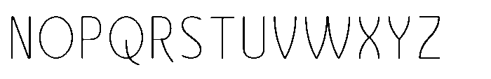 Bumora Round Thin Font UPPERCASE