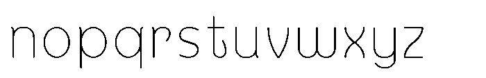 Bumora Round Thin Font LOWERCASE