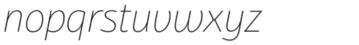 Bunaero Pro Thin Italic Font LOWERCASE