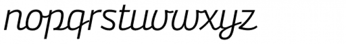 Bunita Swash SemiLight Font LOWERCASE