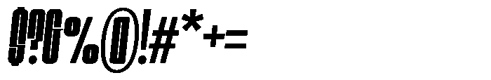 Bunke Black Italic Font OTHER CHARS