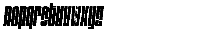 Bunke Black Italic Font LOWERCASE