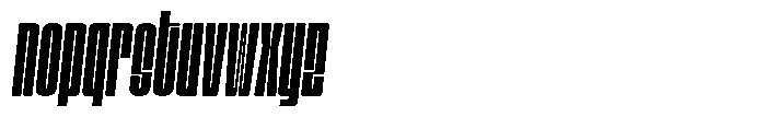 Bunke Bold Italic Font LOWERCASE